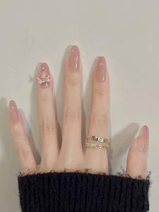 Marque privée Nouveaux ongles français Tip Short Home Press on Nails Vente en gros de haute qualité 10 pièces en acrylique <span class=keywords><strong>Faux</strong></span> ongles de luxe - Product Image 6