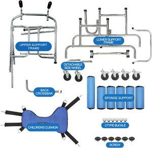 Silla Ergonómica de Rehabilitación para Parálisis Cerebral Pediátrica, Silla de Soporte Postural para Niños con Necesidades Especiales, con Hebillas de Seguridad de un Clic, CE - Product Image 3