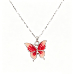 Collar con colgante de mariposa de plata de ley S925 con engaste pavé para mujer, regalo, joyería, accesorio de moda - Product Image 5