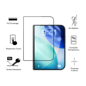 Protection d'écran en verre trempé HD transparent à couverture intégrale 9H de qualité supérieure, personnalisée par le fabricant, pour iPhone Duo 18/17/16 Pro Max Plus - Product Image 3