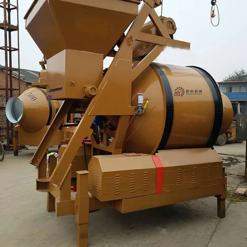 Fully automatic small drum mixer concrete equipment for construction site  manufacturer supports customization