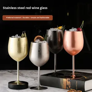 Calici da Vino Infrangibili in Acciaio Inossidabile, Bicchieri in Metallo per Matrimoni all'Aperto, Feste, Viaggi, Campeggio, Piscina, Ufficio, Regalo per Amanti del Vino - Product Image 2
