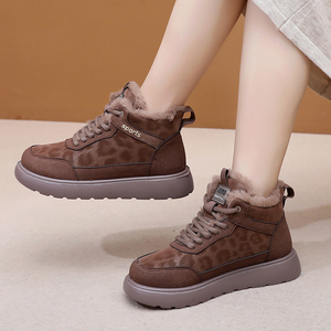 Stivali invernali da <span class=keywords><strong>donna</strong></span> nuovi stivali da neve foderati in pile ispessito comode scarpe da Sole sportive antiscivolo di cotone spesso antiscivolo - Product Image 5