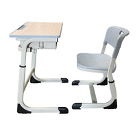 Ensemble de bureau et chaise d'étude réglables pour enfants, en bois massif, design moderne et minimaliste, pour l'école et les centres de tutorat