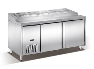 Mesa Refrigeradora de Acero Inoxidable, Consola Congeladora para Restaurante, Cocina, Pizzerí<span class=keywords><strong>a</strong></span>, Mesa Congeladora - Product Image 3