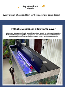 Bể cá cảnh kính cường lực siêu trong suốt cỡ lớn, tích hợp hệ thống lọc tự động, kiểu dáng hiện đại, thích hợp cho phòng khách hoặc văn phòng. - Product Image 4