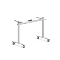 Bureau de salle de conférence modulaire blanc moderne pour bureau commercial Tables d'entraînement mobiles pliables convertibles et extensibles Roues