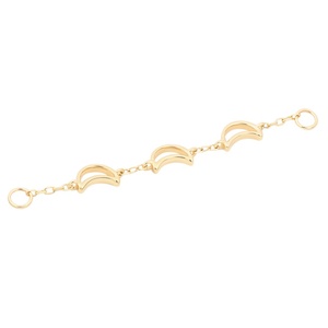 Histoires de piercing Or massif 14K Lune Découpes Charme Chaîne Corps Piercing Bijoux Accessoires - Product Image 2