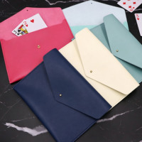 Dompet Amplop Grosir Bahan Kulit PU, Folder Presentasi, Kantong Kartu, Tempat Mahjong, Penutup File, Penyimpanan HWS-473