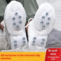 Couvre-chaussures en gel de silicone non TPE, crampons d'hiver pour l'extérieur, adhérences universelles pour la neige, essentiels pour l'escalade sur glace et la neige