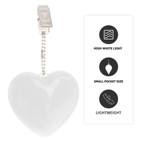 Mini lampe LED portable en forme de cœur avec capteur tactile, rechargeable, pour sac à main, sac à dos, localisateur de sac