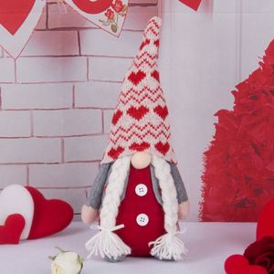 Regalo Romántico para el Día de San Valentín, Gnomo de Peluche Hecho a Mano con la Inscripción Mr & Mrs, Decoración de Duende de 14x8x28cm - Product Image 3