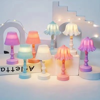 Lampes de table LED à piles en forme de bouton de fleur plissé, pour chambre à coucher, salle à manger, veilleuse, décoration simple et moderne