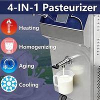 Eenvoudige bediening 32L/62L 4-in-1 Melk IJsroom Fruit Sap Pasteurisatiemachine Pasteurisatie- en Koelsysteem voor zuivel