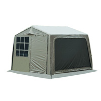 Tente de camping gonflable légère de 13,65 kg avec colonne d'air en PVC Oxford 200D, panneau TPU et maille B4, avec ouverture pour poêle