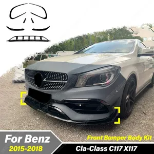 สำหรับรถยนต์ Cla-Class C117 X117 ปี 2015 2016 2017 2018 สปอยเลอร์กันชนหน้า  ลิ้นกันชนหน้า  อุปกรณ์ตกแต่งตัวถังด้านหน้า - Product Image 1