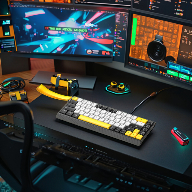 Premium 65% Compact Mechanical Keyboard 87 Keys Tri-Mode BT 2.4G Type-C RGB Programmable Gaming Keyboard Windows OEM