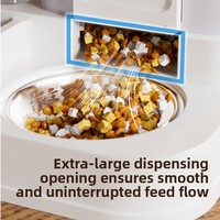 Fontaine à eau automatique et distributeur de nourriture pour animaux de compagnie, grande capacité, séparation sec-humide, station de distribution par gravité pour chats et chiens