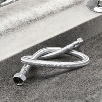 Tuyau d'extension de robinet moderne de 1 m, 1,5 mm, pour salle de bain, en matériau EPDM durable, filetage femelle-mâle 80 ℃   Flexible 120 psi 1/2 pouce