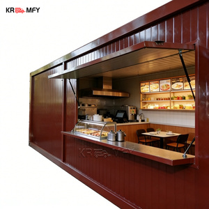 ร้านอาหารคอนเทนเนอร์เคลื่อนที่แบบชุบสังกะสี บาร์เคลื่อนที่ คาเฟ่กลางแจ้ง รถพ่วงครัวสำเร็จรูป - Product Image 3