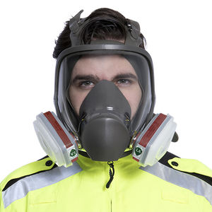 Masker Gas Wajah Penuh Kartrid Respirator, Gas Kimia Pelindung Filter Ganda Promosi Pabrik - Product Image 4