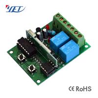 YET402PC Carte de circuit imprimé universelle à deux canaux Carte relais Récepteur sans fil 433mhz