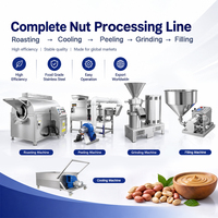 Ligne de production automatique de tahini de qualité alimentaire, machine à pâte de sésame, unité de torréfaction, de décorticage et de broyage de beurre de cacahuète, unité colloïdale