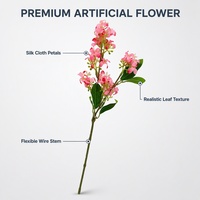 Ranting Bunga Sutra Buatan Besar Kecil Segar Bergaya Pastoral Mini Lilacs Realistis Abadi untuk Properti Fotografi Rumah Ruang Tamu