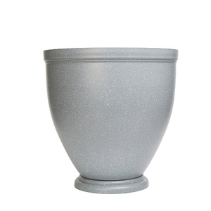 Pot de fleurs en plastique en résine, 8/10 pièces, décoration de jardin, maison, style Vintage, grande taille, plantes, jardinière avec soucoupe - Product Image 6