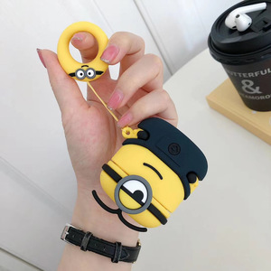 Pequeño hombre amarillo <span class=keywords><strong>en</strong></span> forma de dibujos animados de silicona auricular casewith gancho para los <span class=keywords><strong>airpods</strong></span> de <span class=keywords><strong>apple</strong></span> 1/2 pro - Product Image 4