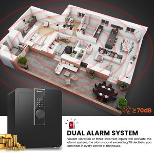 Sang Trọng Mật Khẩu Kỹ Thuật Số Thông Minh An Toàn Hộp Thép Điện Tử An Ninh Tiền Gửi Hộp Cho Nhà Văn Phòng Hoặc Khách Sạn Sử Dụng - Product Image 4