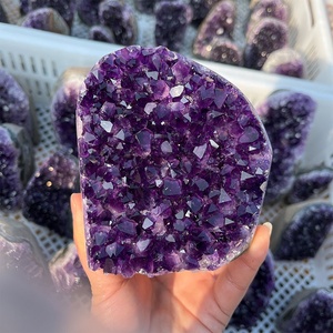 Geo ametista brasileiro atacadista Reiki Ametista Geodes Cristais Cura pedras Cluster Para Casa feng shui Decoração - Product Image 3