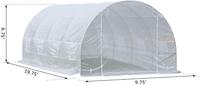 Serre tunnel en plastique pour l'agriculture 6x3x2m