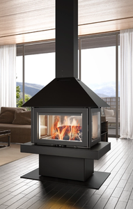 Chimenea Moderna <span class=keywords><strong>de</strong></span> Acero con Calefacción por Alcohol y <span class=keywords><strong>Leña</strong></span> Real, para Uso en Interiores, Casas <span class=keywords><strong>de</strong></span> Huéspedes, Villas y Salas <span class=keywords><strong>de</strong></span> Estar - Product Image 2