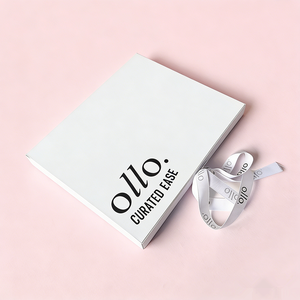 Caja de Cartón Plegable Blanca de Lujo con Logotipo Personalizado, Cajas de Regalo para Ropa, Caja Magnética con Lazo de Cinta - Product Image 2