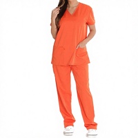 Uniformes de Hospital Personalizados, Uniformes Médicos, Conjunto de Uniforme de Enfermera de Manga Larga, 100% Algodón Elástico, Needle Parium