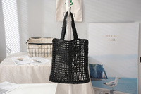Sac fourre-tout de plage tissé pour femmes de concepteur de luxe avec décoration florale de logo personnalisé et fermeture à glissière à poignée douce pour l'été