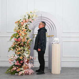 Vendita calda matrimonio fiori archi arche de toile de fond florale pour mariage finto arco floreale - Product Image 6