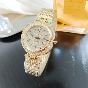 YuSa1255 Großhandel Luxus Damen Quarzuhr Voll-Diamant-Armband Römische Ziffern Casual Damenuhren Schmuckset für Frauen - Product Image 5