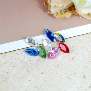 Vente chaude 3x6mm 20 pièces brillant acrylique verre irrégulier oeil de cheval Zircon forets coniques pour bricolage vêtements sacs chapeau décorations - Product Image 6