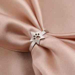 Myshape Bague Patte de Chat Mignonne en Forme d'Étoile en Acier Inoxydable Couleur Or pour Femme, Bijou Tendance Empreinte Animale, Cadeau d'<span class=keywords><strong>Anniversaire</strong></span> - Product Image 3