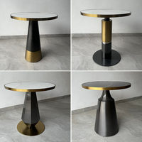 Ensemble de table et chaises de réception LDQ, style moderne et luxueux, en pierre, pour salon, modèle XZ-26, cadre métallique personnalisable