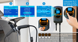Nouvelle borne de recharge murale intelligente pour véhicules électriques <span class=keywords><strong>7kW</strong></span> 11kW, prise Type 2, station de charge domestique AC, carte RFID pour connexion Wi-Fi, noire - Product Image 3