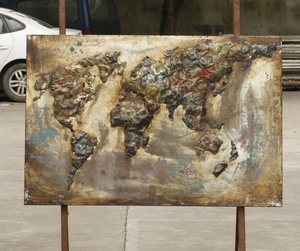 <strong>World</strong> <strong>Map</strong> 3D Metal <strong>Wall</strong> Art Craft for Home Decoration - Product Image 2