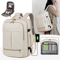 Grande capacité femmes hommes poches multiples et fermetures éclair sacs pour ordinateur portable nouveau Style USB voyage d'affaires sac à dos