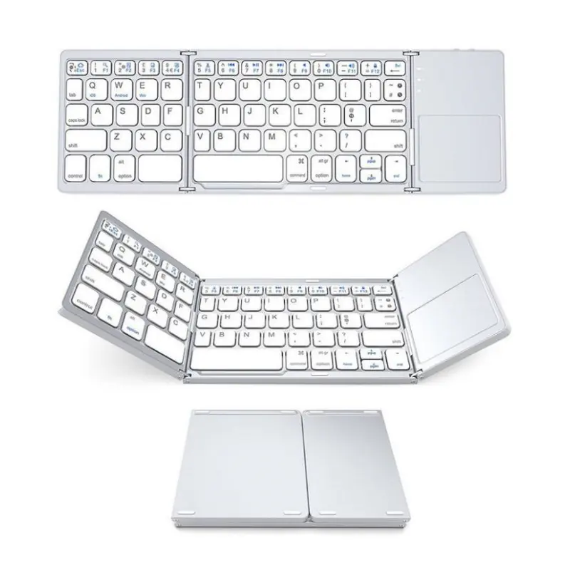 Распродажа, складная беспроводная клавиатура с сенсорной панелью, игровая перезаряжаемая портативная мини-клавиатура