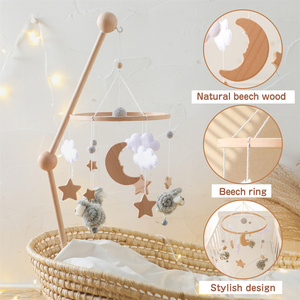 <span class=keywords><strong>Mobile</strong></span> musical islamique étoiles et nuages fait main <span class=keywords><strong>pour</strong></span> <span class=keywords><strong>bébé</strong></span>, cadeau personnalisé, décoration murale, <span class=keywords><strong>mobile</strong></span> de berceau lune, étoiles, nuages et animaux - Product Image 6