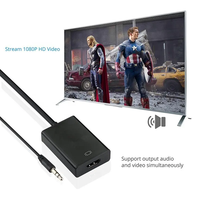 Konverter adapter kabel 15-poliges VGA-Stecker auf HDTV-Buchse Full HD 1080P-Adapterkabel mit Audio-und Micro-USB-Power-VGA-HDTV-Kabel