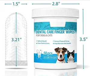 Toallitas Desechables para Limpieza Dental de Perros y Gatos, 100 Unidades, Eliminan <span class=keywords><strong>la</strong></span> Placa y el Sarro, Refrescan el Aliento - Product Image 2