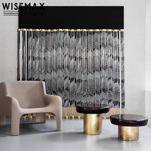 WISEMAX – Table basse moderne en acrylique, meuble de salon, cloche ronde, plateau en verre coloré, Base en métal